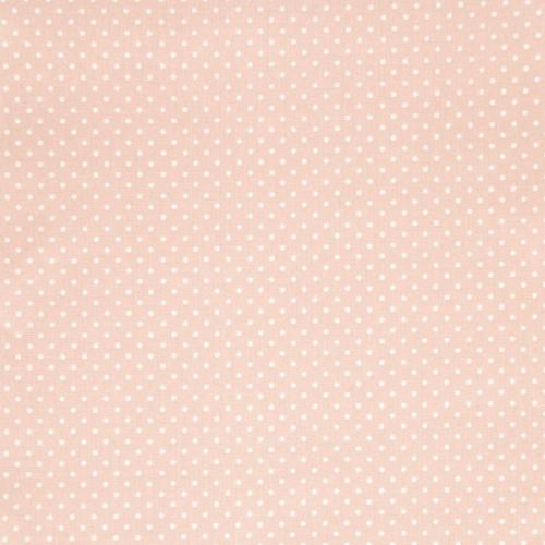 TISSU 100% COTON PETITS POIS ROSE NUDE - Au mètre