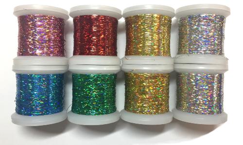 Fil Madeira SPECTRA Holographic Broderie machine  - 8 bobines x 100m - Coffret assortiment