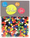 Perles de verre - multicolores - boite de 40grs