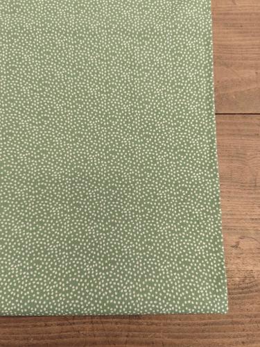 TISSU 100%  COTON  IMPRIME POINTILLE VERT au mètre