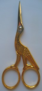 Ciseaux broderie Cigogne Coloris Mi OR Mi Argent 9 Cm - MILWARD