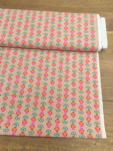 TISSU 100%  COTON  IMPRIME FLEURS -  au mètre