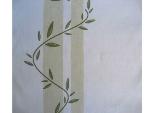 Bande de lin à broder 34cm Bicolore et imprimée  feuilles d'oliviers
