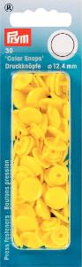 Boutons Pression plastique Jaune Prym lot de 30 - 12,4mm