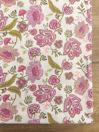 TISSU 100%  COTON  IMPRIME  FLEURS au mètre