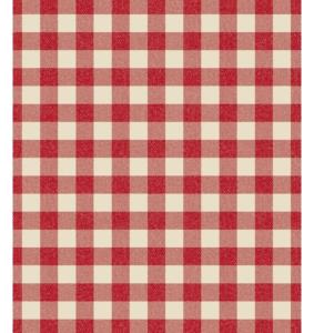 Toile cirée imprimée Carreaux rouge guinguette  - laize 140cm - Le mètre 