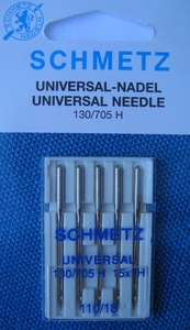Aiguilles standard n°110 SCHMETZ machine à coudre - tissu épais - Blister de 5 Aiguilles