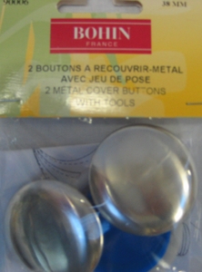 Bouton à recouvrir 38mm Bohin 90006 lot de 2