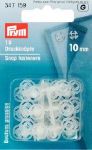 Boutons pression 10mm en plastique transparent - lot de 18 pressions - Prym