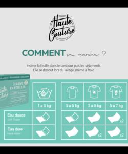 Lessive en feuilles Haute Couture x 60 feuilles