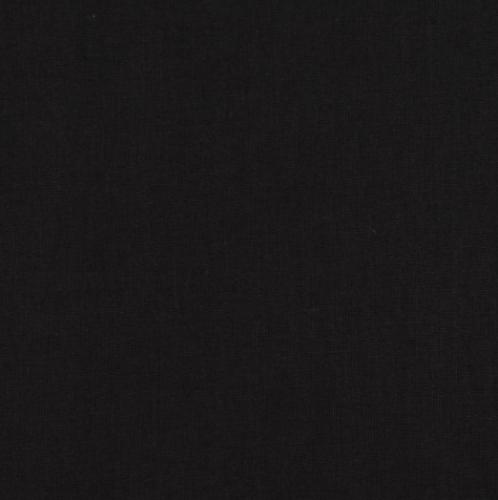 Tissu uni 100% Coton Noir - vendu au mètre ou au 1/2 mètre