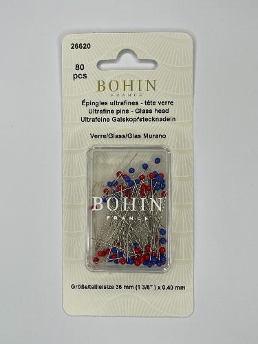 Epingles Ultra fines à tête de verre de Murano - 36mm x 0.40mm - Bohin France
