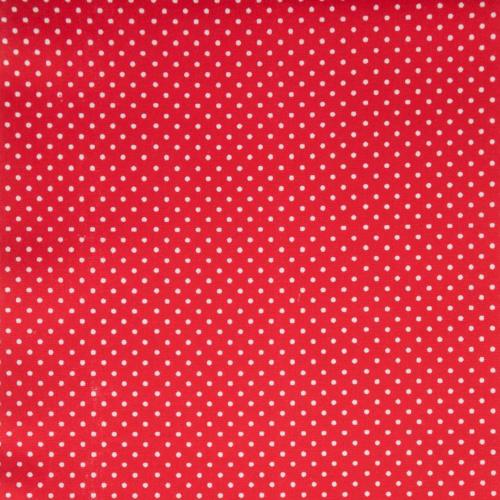 TISSU 100% COTON PETITS POIS ROUGE - Au mètre