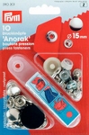 Boutons Pression 15mm Argent lot de 10 - Prym