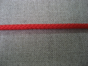 Cordon d'anorack Polyester - Rouge - 4mm - Le metre 