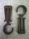 Agrafes rideaux doubles sachet de 10  Coloris Marron