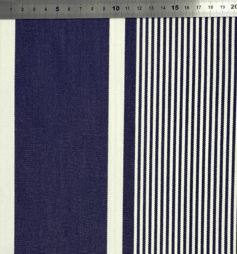 Tissu d'extérieur 100% Dralon -  LAIZE de 3,20 m - Bleu / Blanc