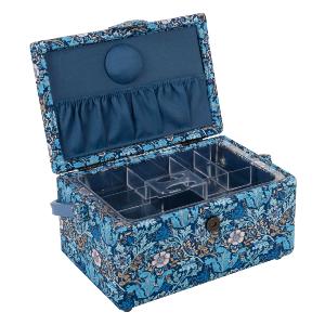 Boite a couture Motif Fleur Bleu et Rose 