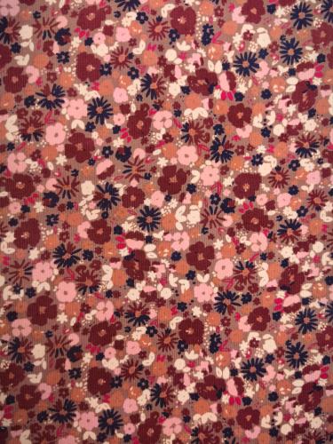 TISSU VELOURS COTELÉ LIBERTY MILLERAIES - Multicolore - Au mètre