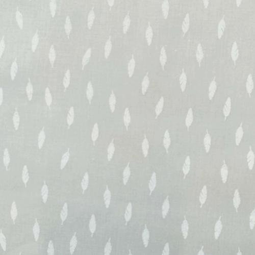 Tissu Faux uni Plumes - Gris clair - 100% Coton -  au mètre