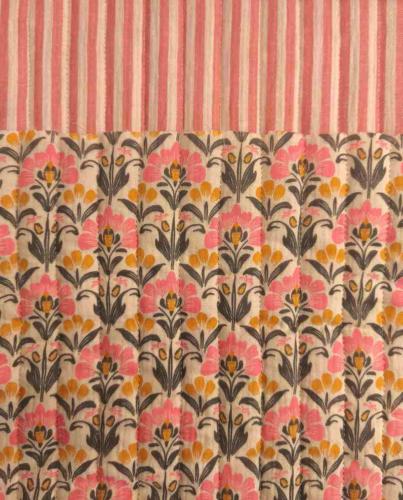 TISSU 100% COTON double gaze matelassé- Bi-face