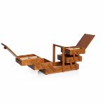 Travailleuse en bois vernis mat acajou - Taille Moyen - Prym