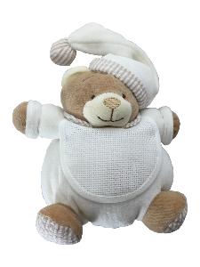 Doudou à Broder peluche Ourson - Plusieurs Coloris 