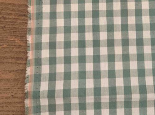 Tissu Vichy 100% Coton - VERT D'EAU - au mètre 