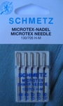 Aiguilles machine SCHMETZ "MICROTEX" pour tissu délicat - Blister de 5