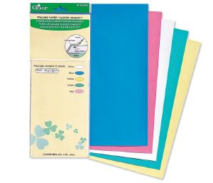 Papier à décalquer "Clover Chacopy" - 5 feuilles de 5 couleurs