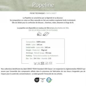 POPELINE DE COTON  FLEURS / LIBERTY - Blanc et Rose