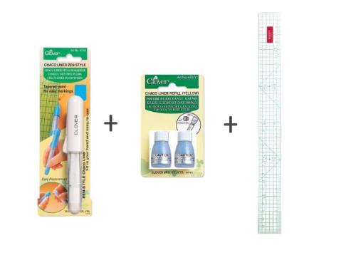 ROULETTE A CRAIE + RECHARGE + RÉGLE SOUPLE 