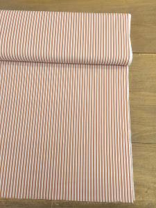 TISSU 100%  COTON  IMPRIME RAYURES BEIGE-  au mètre