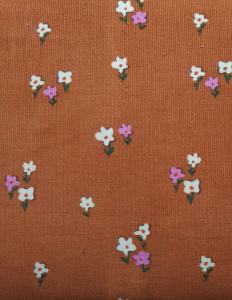 TISSU VELOURS MILLERAIES imprimé liberty moutarde- Au mètre