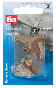 Patins à clouer pour fond de sac 15mm PRYM - Lot de 4 - Vieil Or