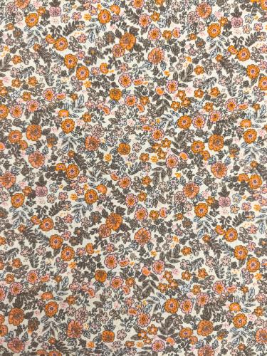 TISSU 100%  COTON  imprimé fleurs au mètre