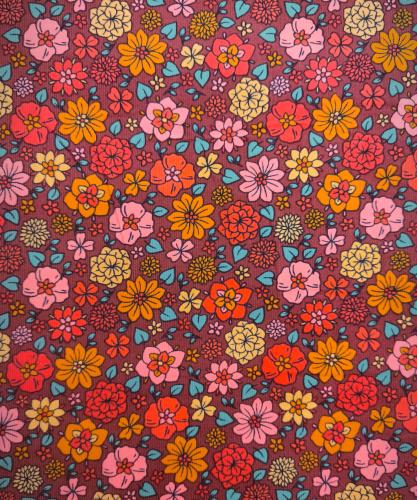 TISSU VELOURS COTELÉ LIBERTY MILLERAIES - Multicolore - Au mètre