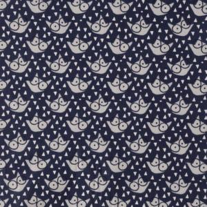 TISSU COTON JERSEY IMPRIMÉ - LOUPS A LUNETTES - au mètre