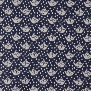 TISSU COTON JERSEY IMPRIMÉ - LOUPS A LUNETTES - au mètre