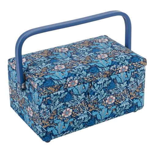 Boite a couture Motif Fleur Bleu et Rose 