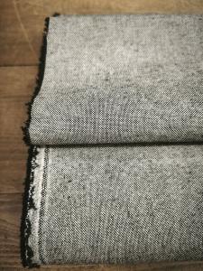 Tissu Demi Natté Noir Chiné - Laize 150cm - Au mètre ou 1/2 mètre