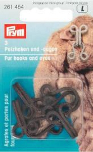 AGRAFES CROCHET FOURRURE PRYM - MARRON FONCE