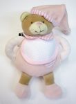 Doudou Hochet à broder - Ourson ROSE - OG00148