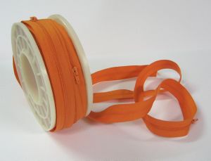 Fermeture au mètrage Nylon 3,8mm Orange- Le mètre + 2 curseurs