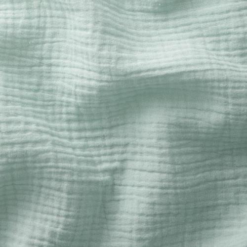 Tissu Double Gaze Uni 100% Coton Gaufré - VERT D'EAU - vendu au mètre ou au 1/2 mètre