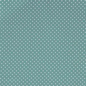 TISSU 100% COTON PETITS POIS VERT DE GRIS - Au mètre