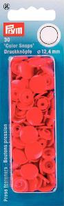Boutons Pression plastiques Prym - Rouge - lot de 30 - 12,4mm