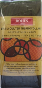 Biais à quilter thermocollant 6mm pièce de 5m Coloris bleu marine