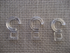Agrafes rideaux simples Transparent  sachet de 10