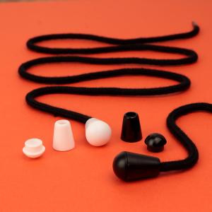 Embouts de cordon plastique blanc  